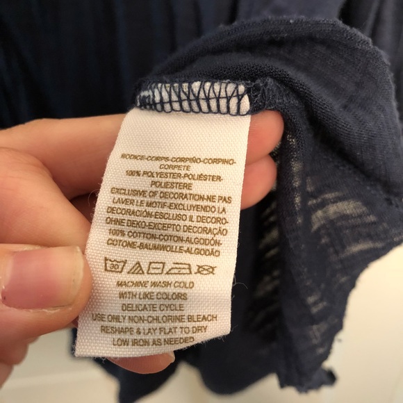 Free People Navy Blouse - Picture 6 of 7